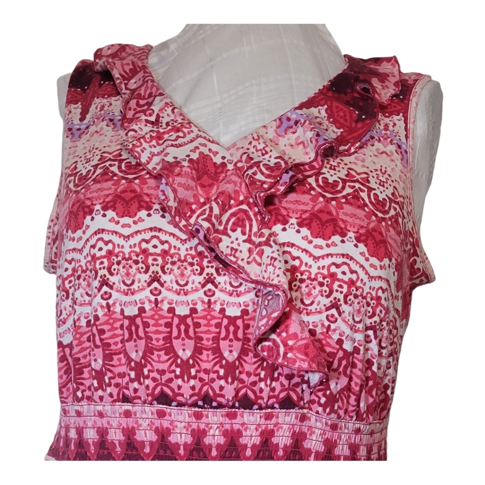 Woman's Plus Size Maxi  Dress 2X 3X with Ruffled Bodice